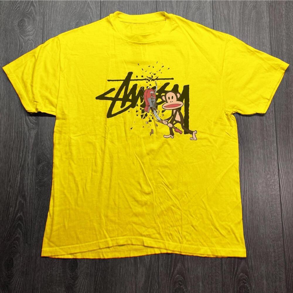 Yellow Stussy X Paul Frank Tee